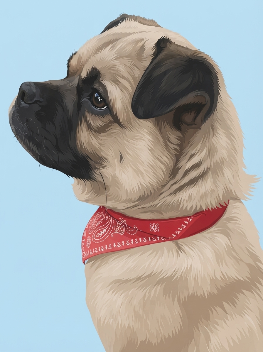 Cuadro Ilustración Digital Personalizado de tu Mascota